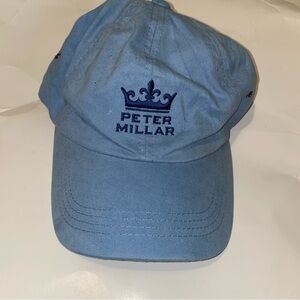 Men Peter Millar Crown Logo adjustable Baseball Cap Hat Light blue